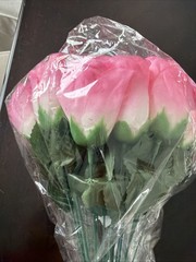 15 Pack Pink Fake Rose Bouquet