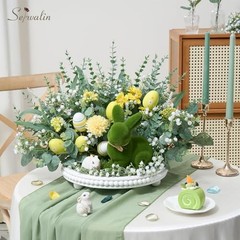 Pcs 7 Kinds Mixed Artificial Eucalyptus Greenery Stems Bulk, Baby Breath 180