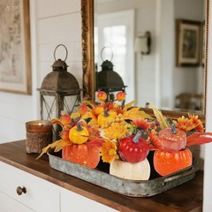 winemana Fall Decorations for Home – Set of 6 Artificial Pumpkins Mixed-4