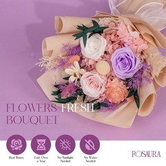 Rosaura Preserved Flowers Bouquets (Pink) Pink
