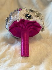 Rhinestone And Silk Brooch Bouquet | Wedding | Bridesmaid | Flower Girl | Bride