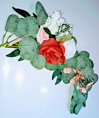 Wedding Arch Artificial Flowers Kit (Pack of 2)- Burgandy Blush White Roses