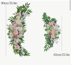 6pcs Elegant Artificial Flower Swags for Wedding Ceremony & Arch Decor