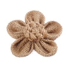12 Pieces Handmade Burlap Flowers for Wedding tion, Craft Making and Other