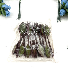 Polyester Rose Buds Flower 4″ Wire Stem Bouquet Wreath Craft Pink Blue Black