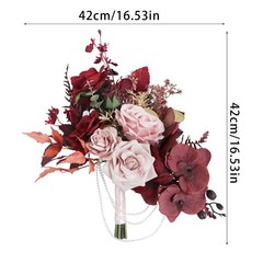 Simulation Rose Bride Wedding Bouquet Wedding Party Decorations for Ceremony