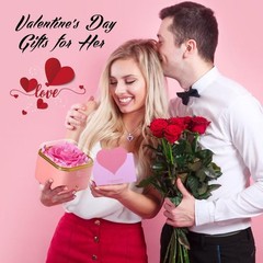 Valentines Day Gifts for Her,Preserved Rose with Necklace Forever Pink