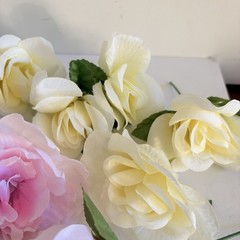 Ling’s Moment Artificial Flowers Box Set of 20 Pink White Wedding