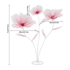 Handmade Gradient Red Silk Flower Artificial Flower Wedding Stage Backdrop Decor