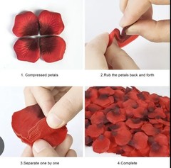 2000 Artificial Red Rose Petals Flower Romantic Night Wedding Event Party Decor