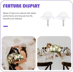 NUOBESTY Bridal Bouquet Holder 9X9X8 Inch Foam Floral Handle for Wedding DIY Art