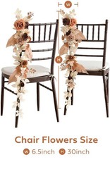 Ling’s Moment 10 Pcs Wedding Chair Decorations Aisle