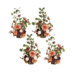 Ling’s Moment 17.5″ Tall Standing Artificial Flowers Arrangements 4pcs Fall W…
