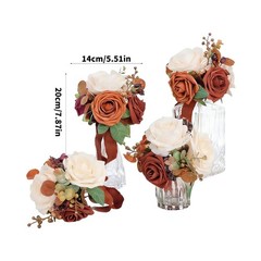 Set of 4 Artificial Silk Wedding Bouquets Suitable for Bride and Photographers