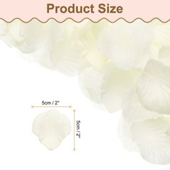 500pcs Artificial Rose Petals Fake Silk Flower Petals for Wedding White