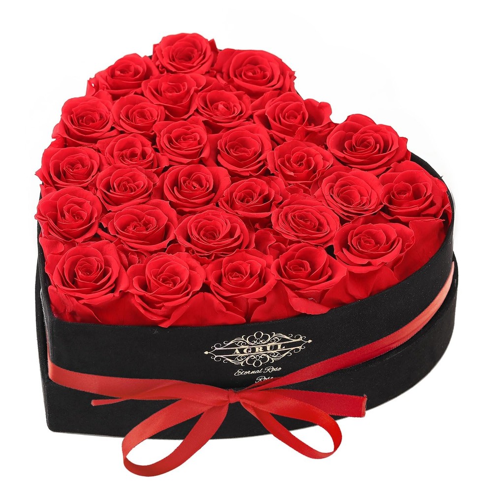Mothers Day Roses Gifts for Mom,Forever Preserved Flowers 28 ROSE, Red