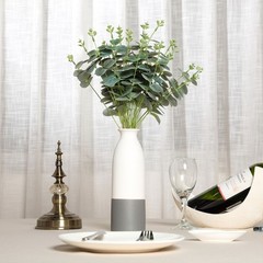 2 Bushes 19″ Frosted Green Eucalyptus Artificial Greenery Wedding Party Bouquets