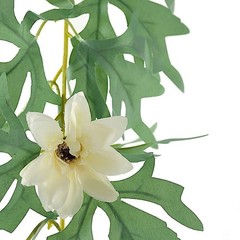 6 feet Cream Silk Daisy Flowers Garland with Leaves Hanging 6 feet,