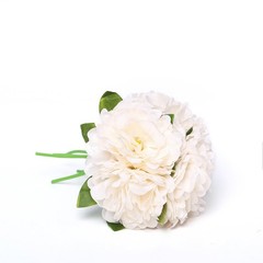 11″ Cream Silk Artificial Peony Flowers Bouquet Wedding Centerpieces Decorations