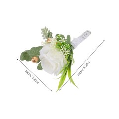 4Pcs Reusable Bridal Party Lapel Pins Assorted Color Faux Flower Boutonniere
