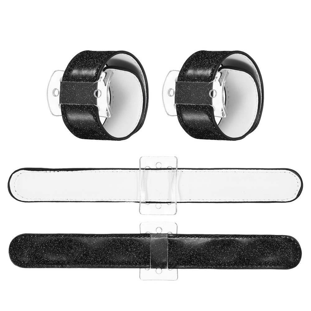 4 Pcs Corsage Wristlet Band, Elastic Wrist Corsage Bracelets Bands, Black