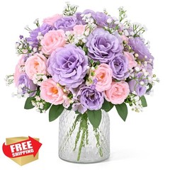Yastouay Pink Purple Peonies 2 Bouquets