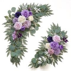 Olalaka Faux Flower Swag Set of 2 for Wedding Welcome Signs Floral Decoration…