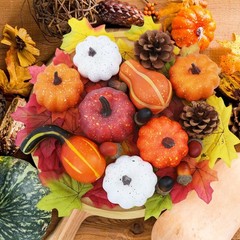36PCS Mini Artificial Pumpkins Fall Decor Set – Realistic Small Mini, Style 2
