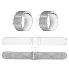 4 Pcs Corsage Wristlet Band, Elastic Wrist Corsage Bracelets Bands, Silver