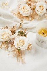 Handcrafted Faux Silk Wrist Corsages – 6 Elegant Accessories for Weddings