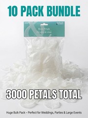 Details & Accessories White Artificial Rose Petals 10 Pack 3000 Petals Wedding