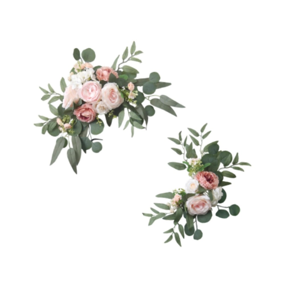 2x Wedding Arch Flowers Garland Ornament Corner Row Crafting Artificial Flowers