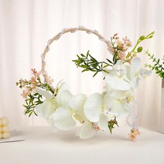 Bridal Handheld Flower Garland Wedding Wreath