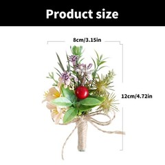 5Pcs Boutonniere for Newlyweds Bridals Grooms Wedding Corsages Handmade Jewelry