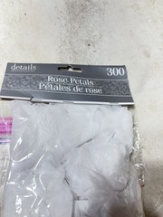 details White Artificial Rose Petals, Wedding Floral Theme, 300 Ct, Lot Of 3