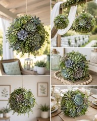 Set of 2 Styrofoam Balls Floral Kissing Ball Base Hanging Orb Wedding Decor DIY