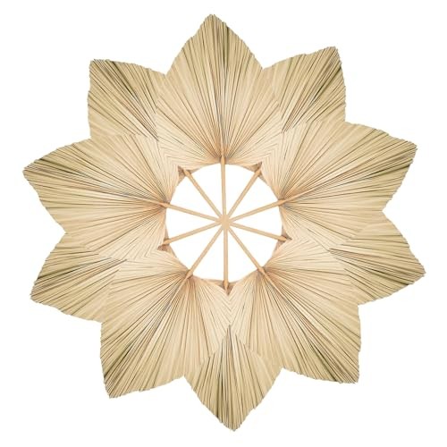 Natural Dried Palm Leaves, 17.3 Inch, 10 Pieces, Beige and Brown, for Wedding