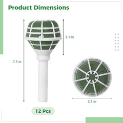 12 Pcs Flower Bouquet Holders Wedding Bridal Bouquet Handle Holders round Foa…