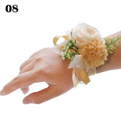 Wrist Flower Wedding Party Bridesmaid Groom Boutonniere Bride Gifts Rose Corsage