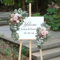 2x Wedding Arch Flowers Corner Row Garland Ornament for Wall Reception Party