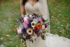 Sunflower Bridal Bouquet Wildflower Sola Wood Oversize Multicolor Bride Flowers