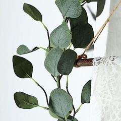 6.5 ft long Frosted Green Artificial Eucalyptus Leaves Vine Garland Decorations
