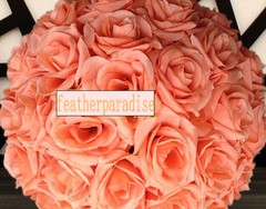 11-12 Inches Peach Rose Flower Ball Wedding decoratin Ball Kissing Ball