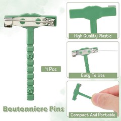 DIY Floral Arrangement Kit – Boutonniere Pins, Wires & Elegant Ribbon Included