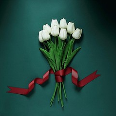 10 WHITE 13″ FOAM TULIPS FLOWERS Single Stem Wedding Bouquets Home Centerpieces