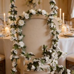 Pack Artificial Rose Vine Fake Flower Garland Fake Rose Hanging Vine 2 White