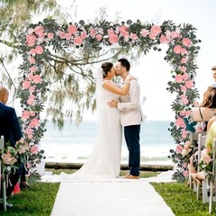 2Pcs Artificial Peony Flower Garland and – Silk Peony Garland with Pink