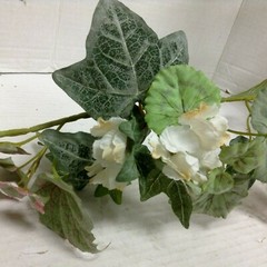 White Rose Garland ivy Leaves Spring Summer Decor Floral Wedding Mantel Door