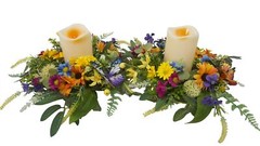 Spring Summer Candle Rings,Floral Candle Rings Wreaths 6 Inch,Daisy and Sunfl…