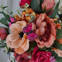Flutterby Butterflies Faux Silk Wedding Bouquet